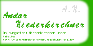 andor niederkirchner business card